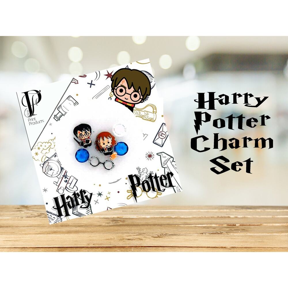 Harry Potter Locket Charms Set - Hogwarts Wizard Jewelry - Fits Origami Owl